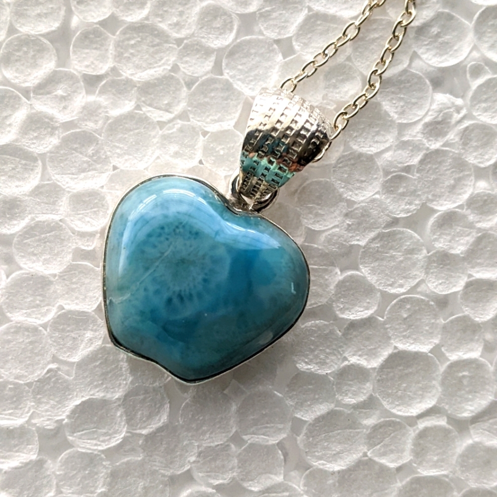 Larimar Pendant Necklace in Silver